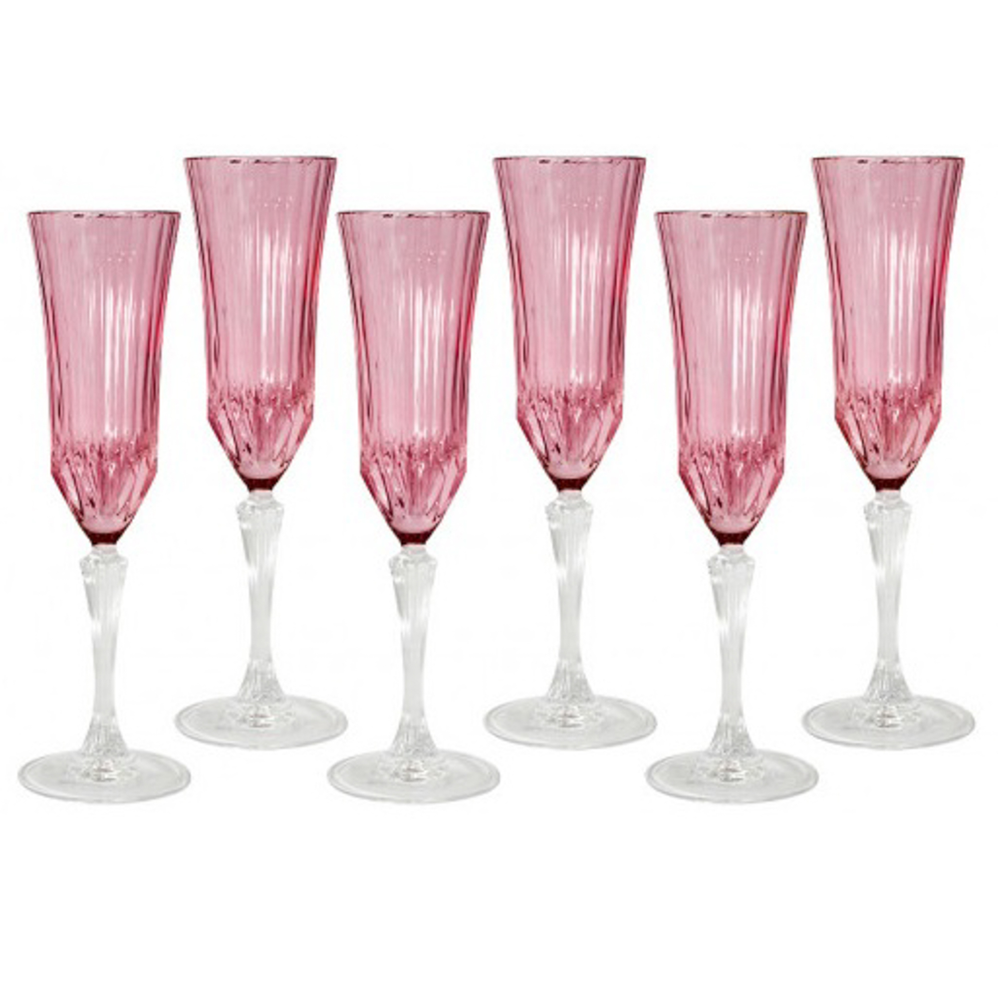 фото Набор бокалов для шампанского 6шт адажио розовая same