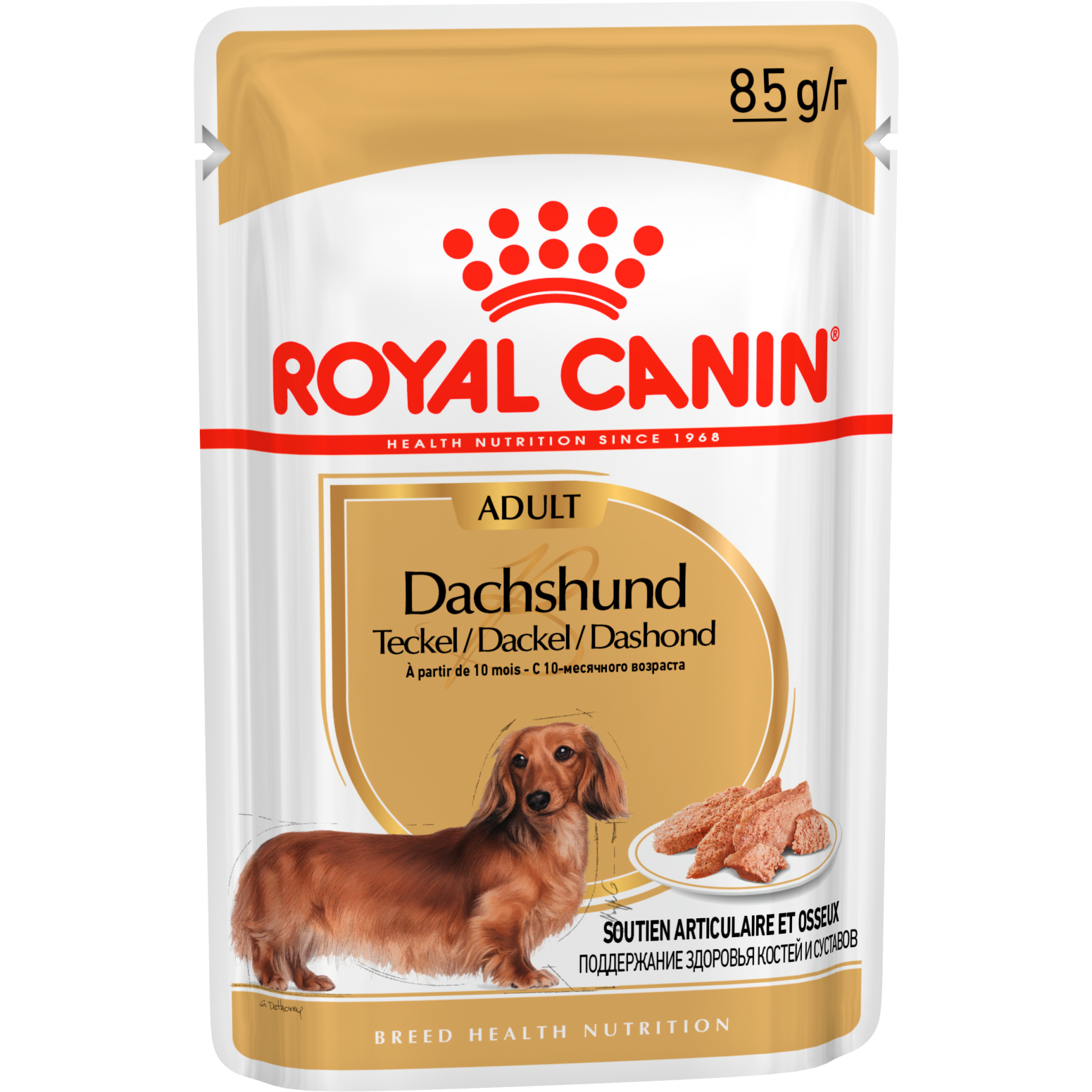 фото Корм для собак royal canin dachshund adult паштет 85 г