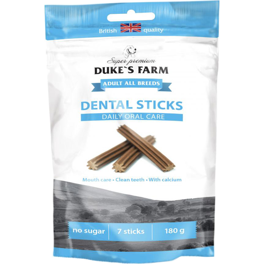 фото Лакомство для собак duke's farm dental sticks 180 г