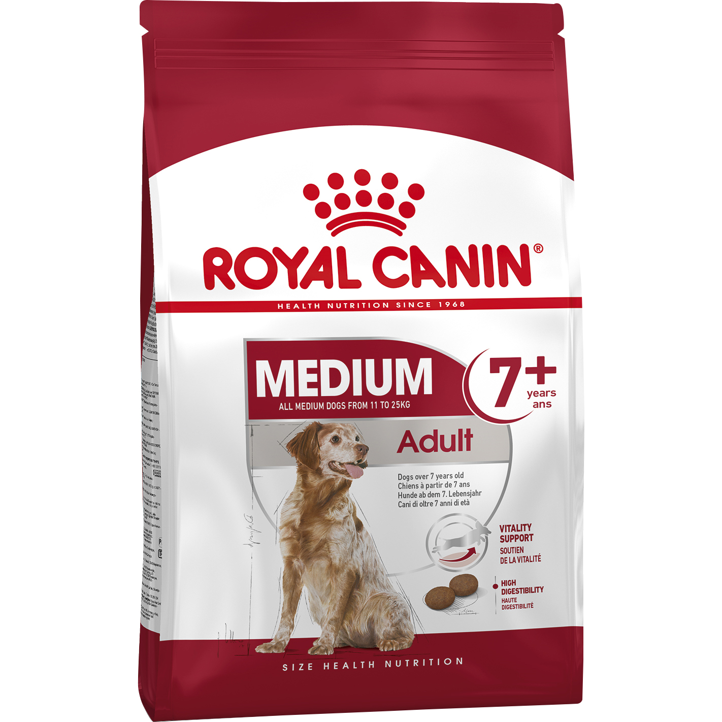 фото Корм для собак royal canin medium adult 7+ 4 кг