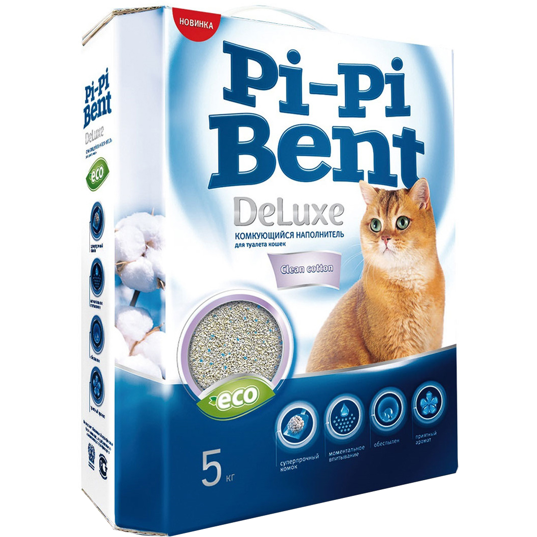 Наполнитель Pi-Pi Bent DeLuxe Clean Cotton 5 кг