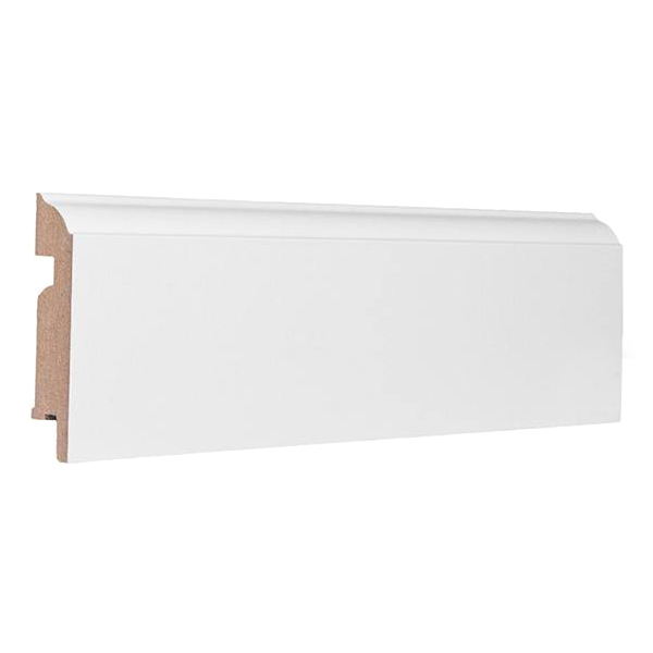 

Плинтус Finitura Dekor Ламинированный МДФ (c плечиком) 80x16x2750 мм, Белый