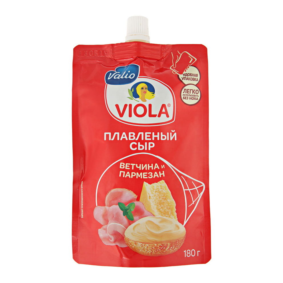 Сыр Valio Viola плавленый Ветчина и Пармезан 45% 180 г