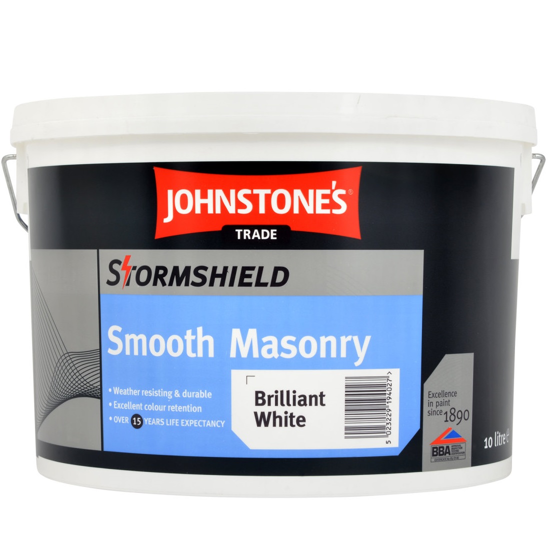 фото Краска акриловая johnstones stormshield s masonry белый 10л