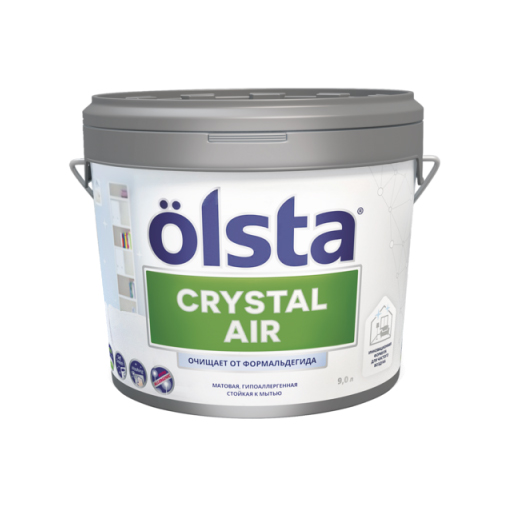 фото Краска olsta crystal air база с 2,7 л