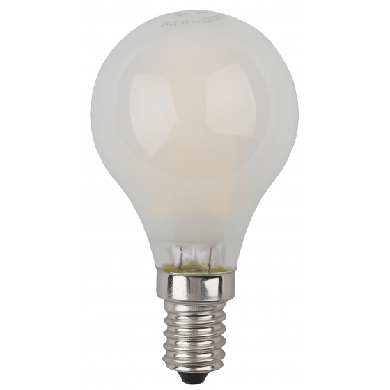 фото Лампа эра f-led p45-7w-840-e14 frozed филаментная шарик холодный свет матовая