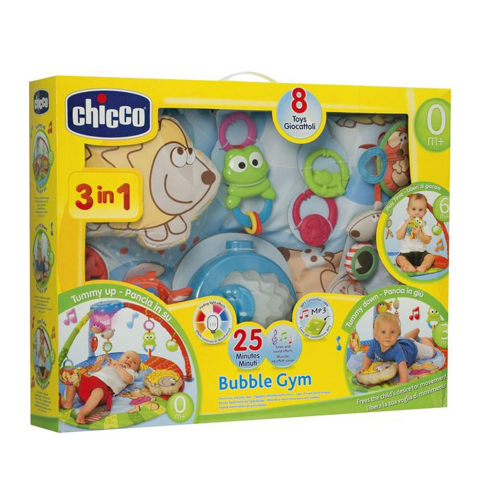 фото Развивающий коврик chicco bubble gym 3 в 1