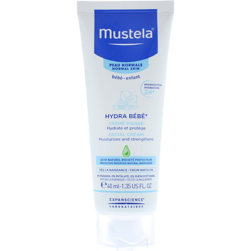 фото Крем для лица mustela hydra bebe 40 мл