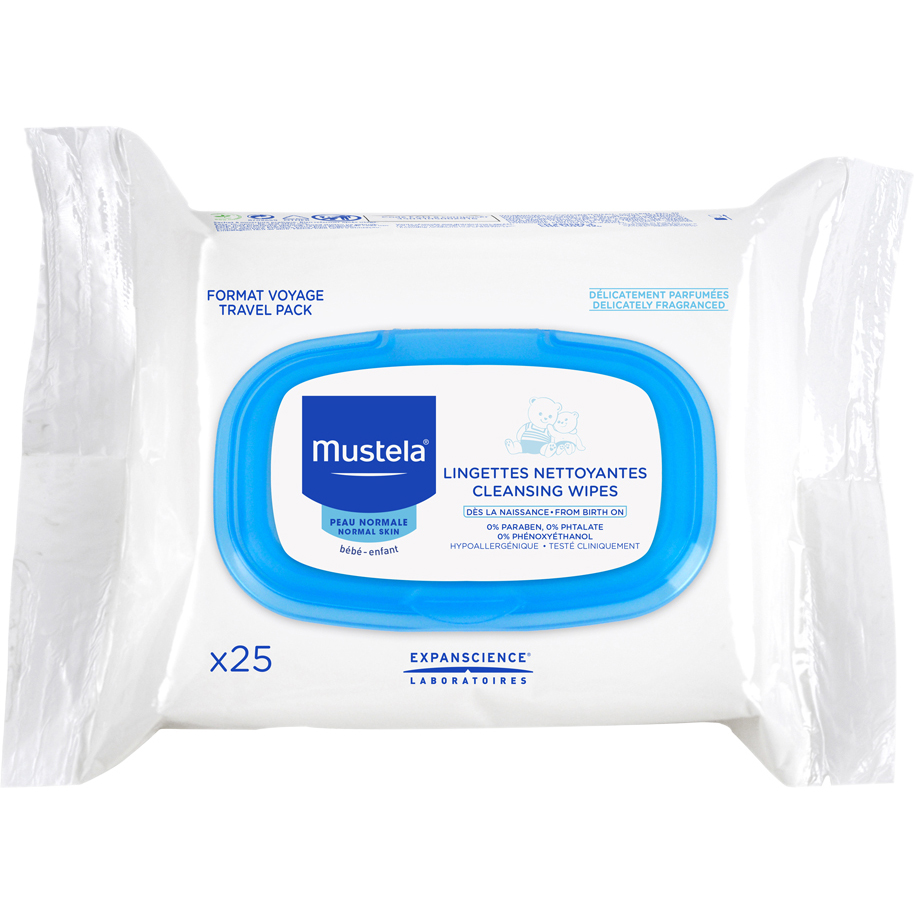 фото Салфетки mustela очищающие для лица 25 шт