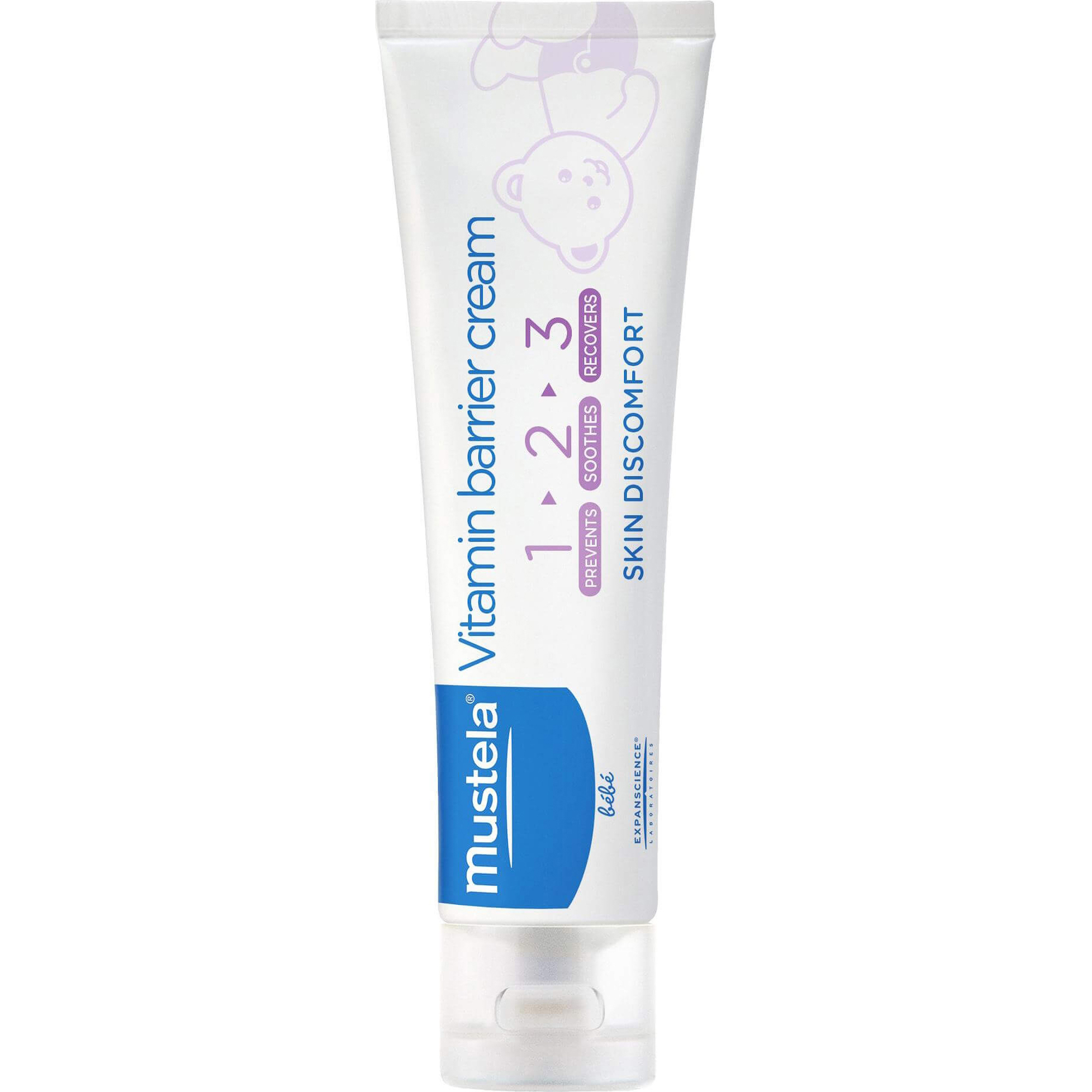 фото Крем под подгузник mustela 123 vitamin barrier cream 100 мл