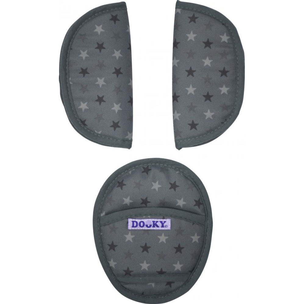 фото Накладки на ремни безопасности dooky universal harness pads 126922 grey stars