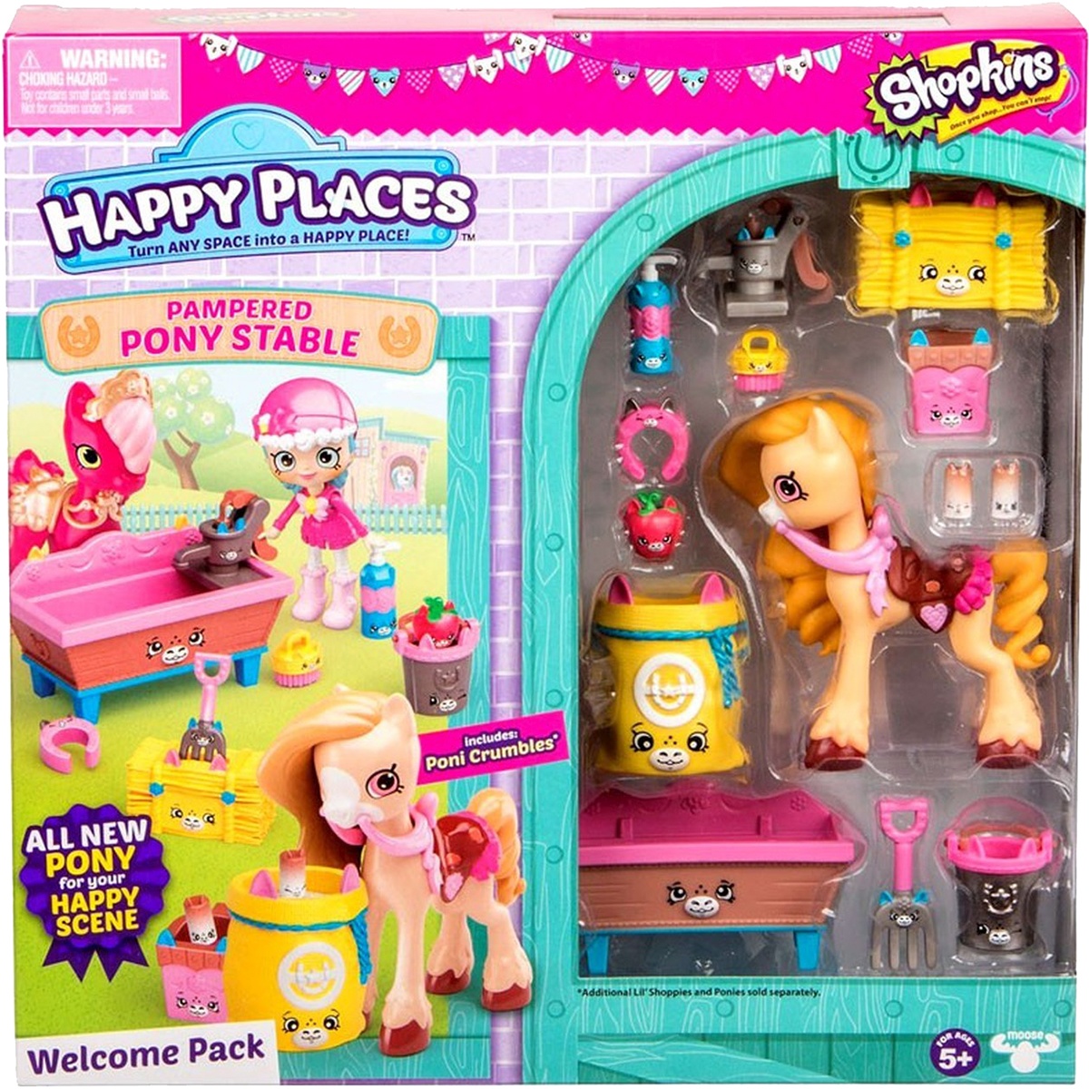 фото Игровой набор shopkins happy places роскошная конюшня для пони moose shopkins