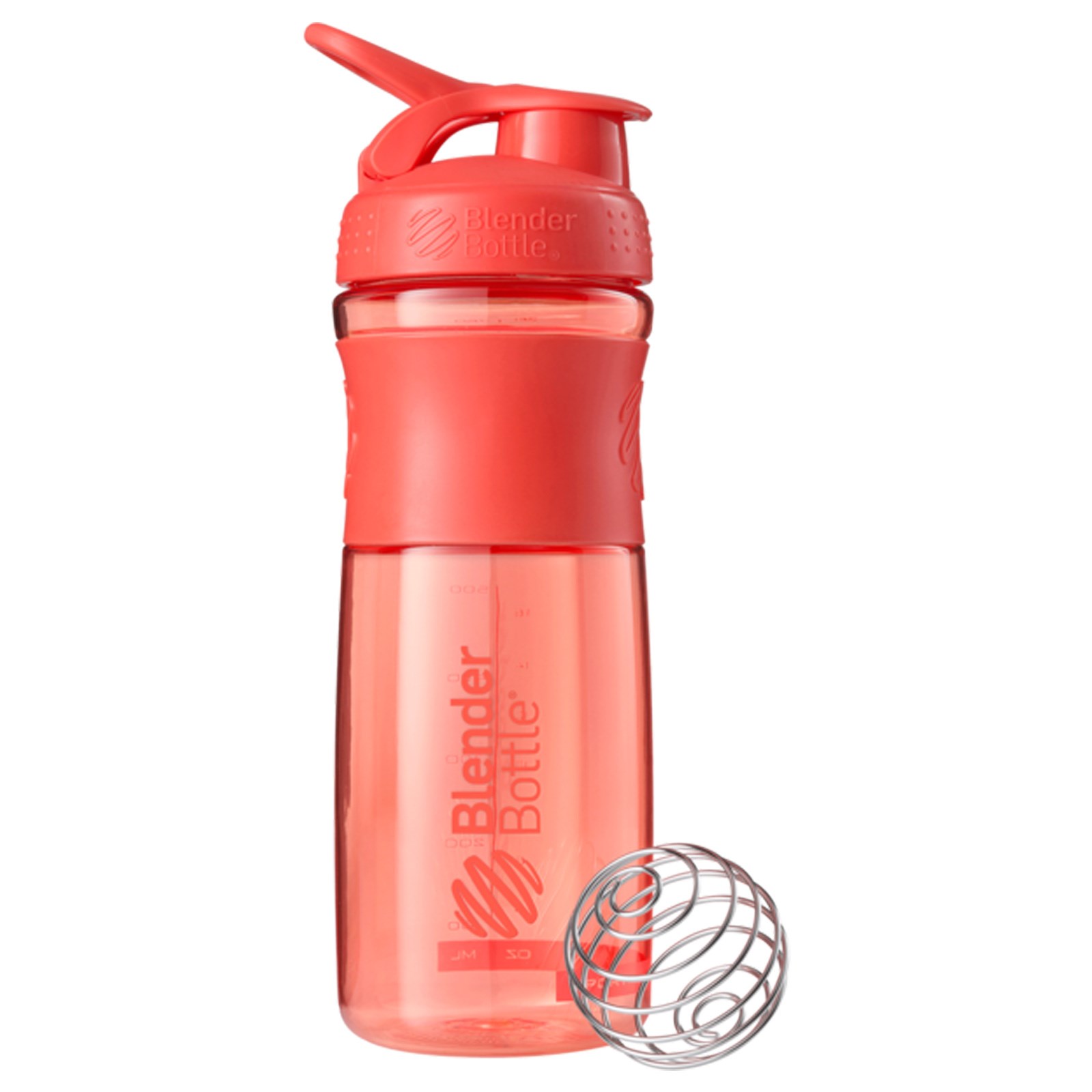 Бутылка-шейкер BlenderBottle SportMixer коралловая 828 мл, цвет коралловый - фото 1