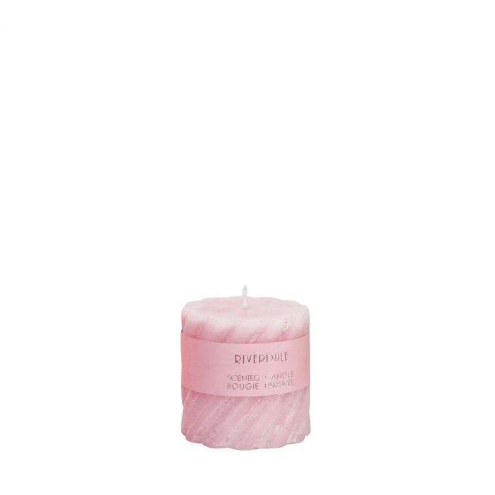 Свеча swirl светло-розовая 7.5х7.5см Riverdale - фото 1