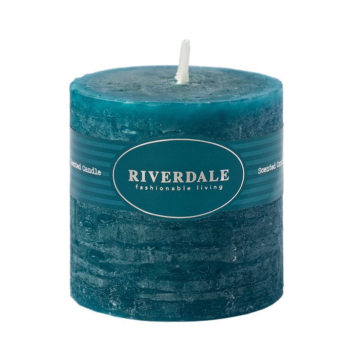Свеча pillar цвет зел море 5х5см Riverdale - фото 1