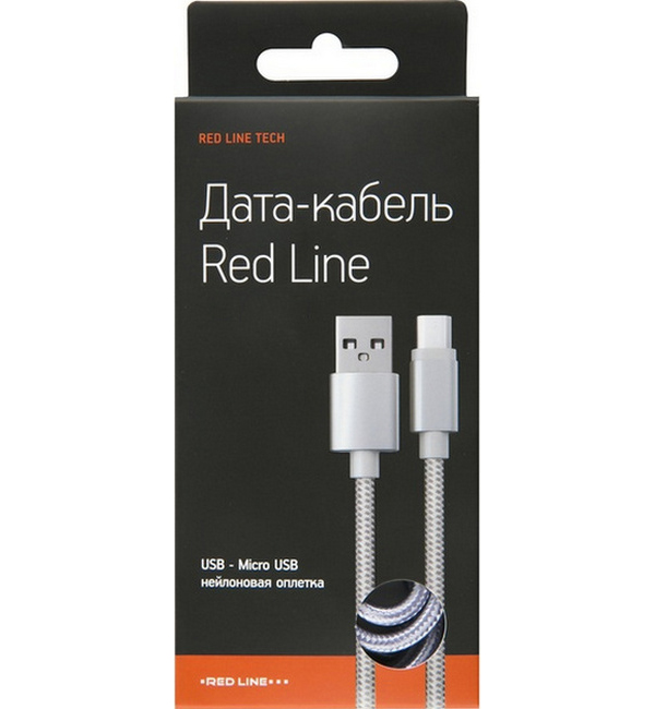 фото Кабель red line usb-microusb 2 м серебристый