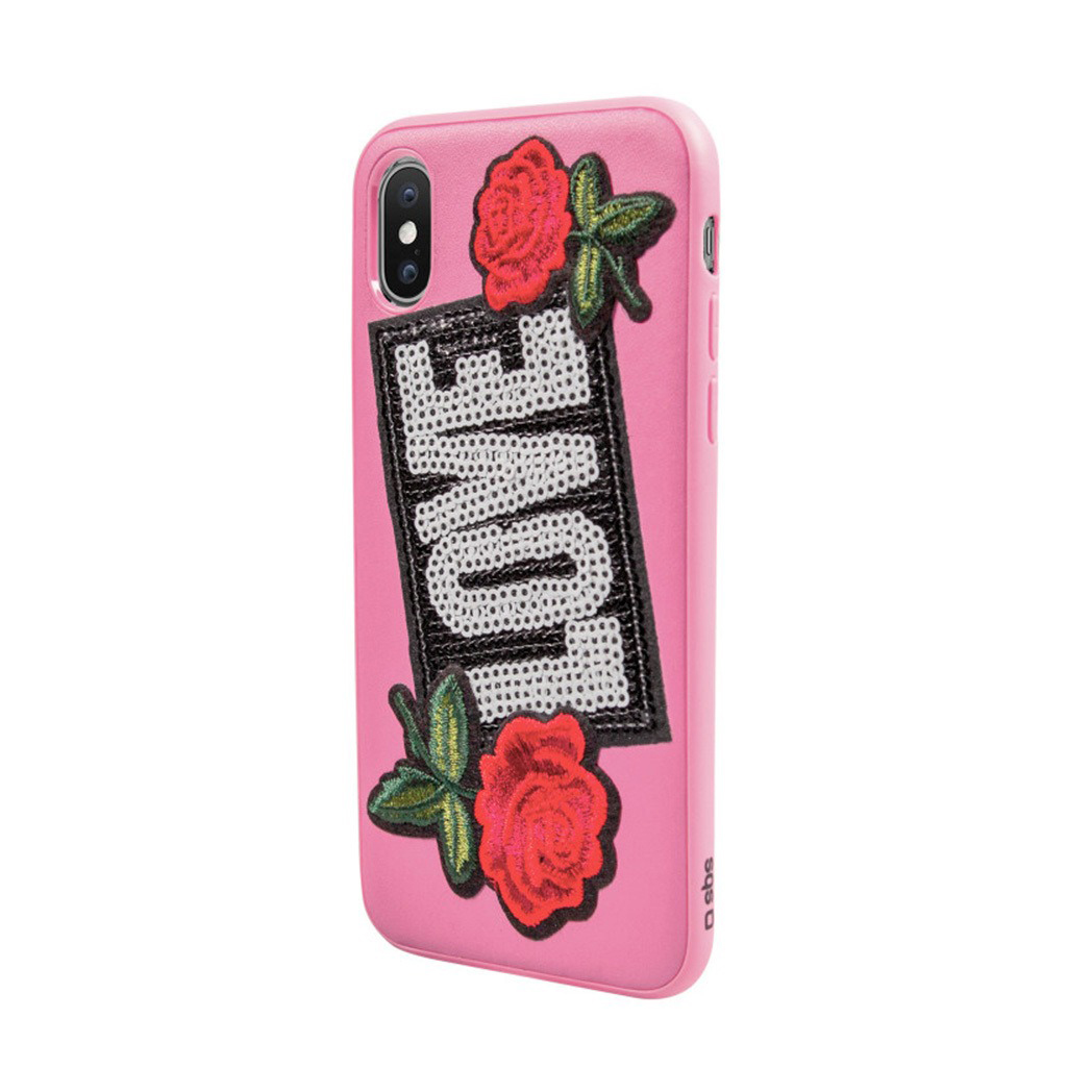 Чехол SBS Ladies Love Patch для Apple iPhone X, розовый