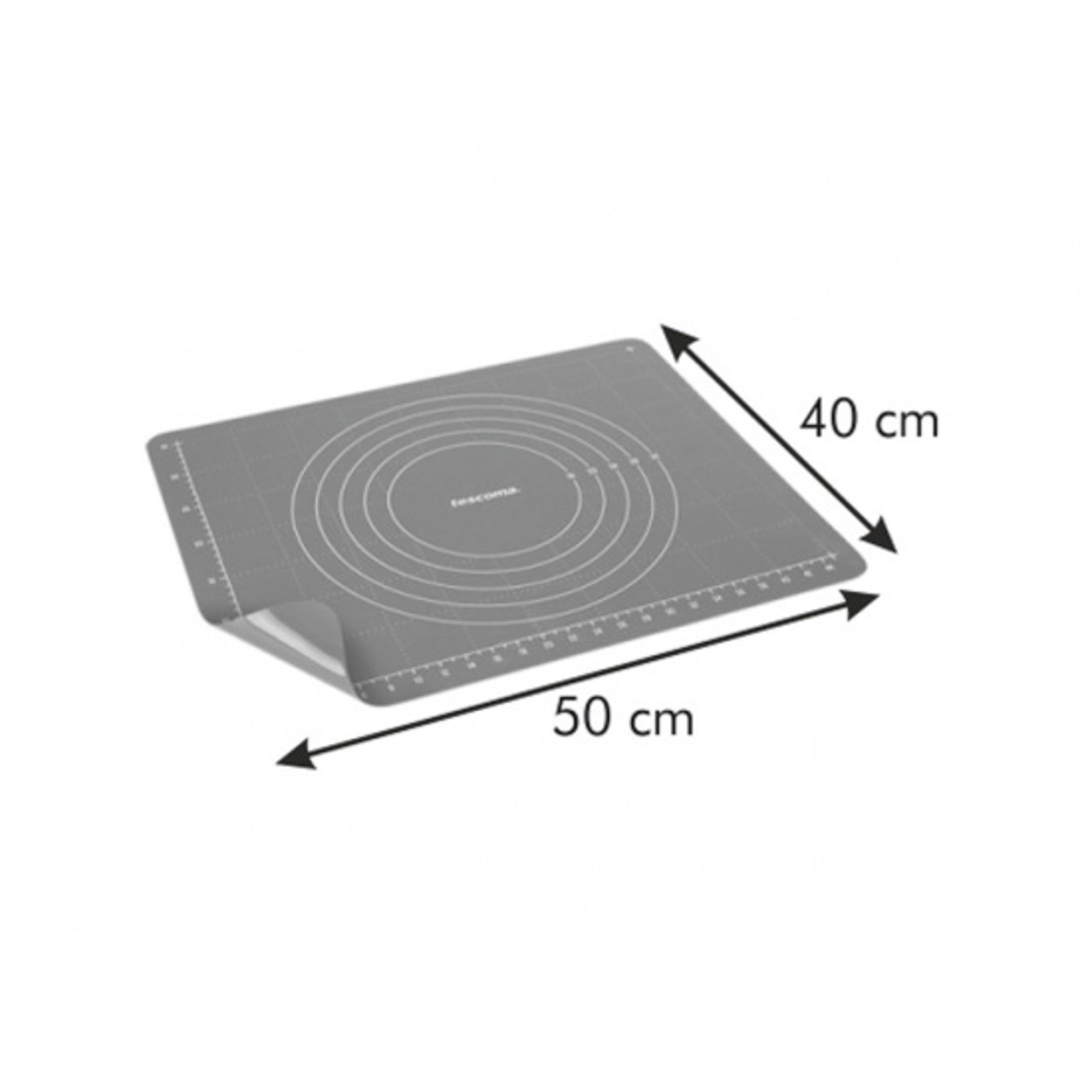 фото Поверхность для раскатки теста с зажимом tescoma delicia siliconprime 50x40