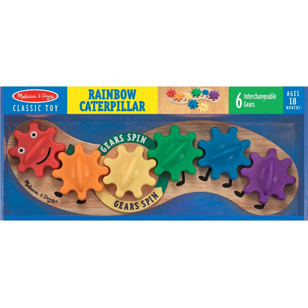 фото Игровой набор melissa&doug первые навыки развивающая гусеница с шестеренками