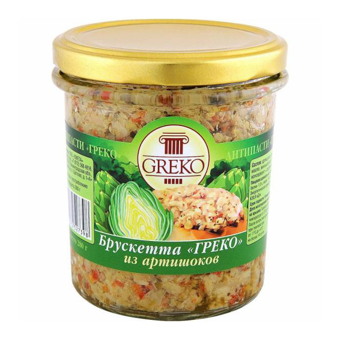 фото Брускетта greko из артишоков 280 г