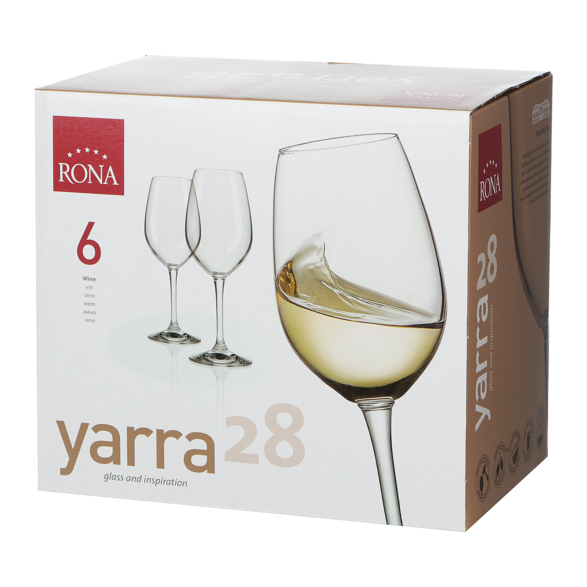Набор бокалов для вина Rona Yarra 280 мл 6 шт, цвет прозрачный - фото 2