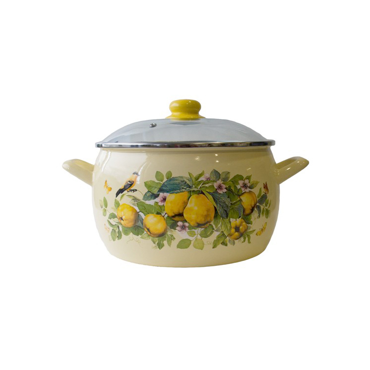 

Кастрюля эмалированная Metrot Айва 4 л, Кремовый