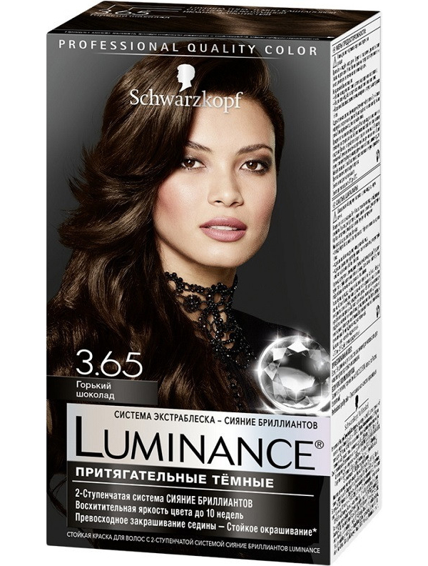 фото Краска для волос schwarzkopf luminance color 3.65 горький шоколад