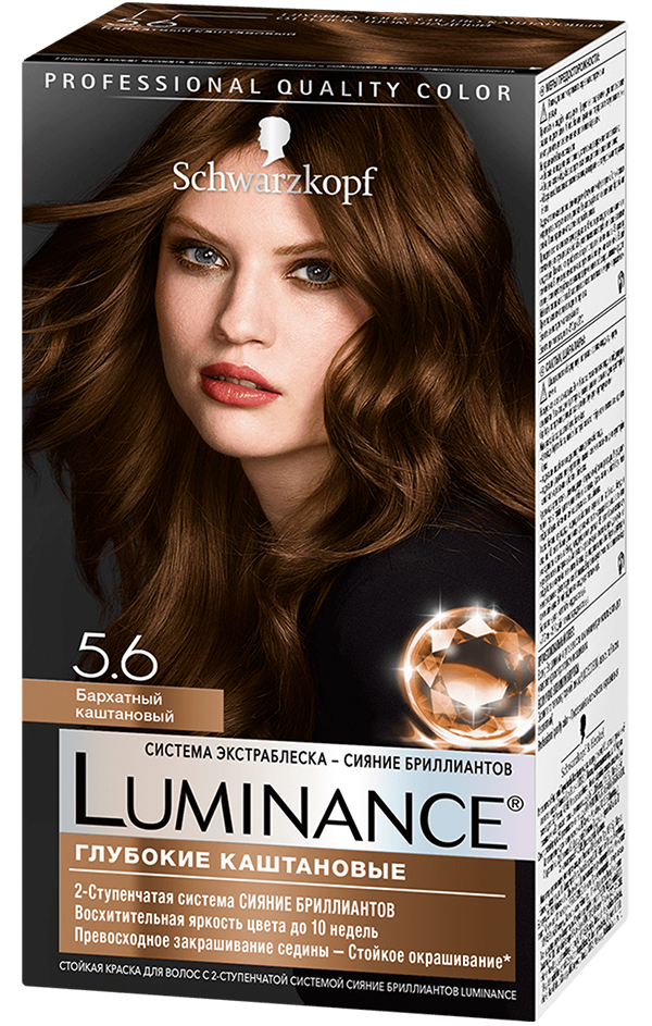 фото Краска для волос schwarzkopf luminance color 5.6 бархатный каштан