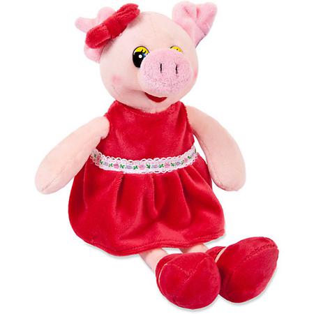 фото Свинка в красном платье abtoys 16 см