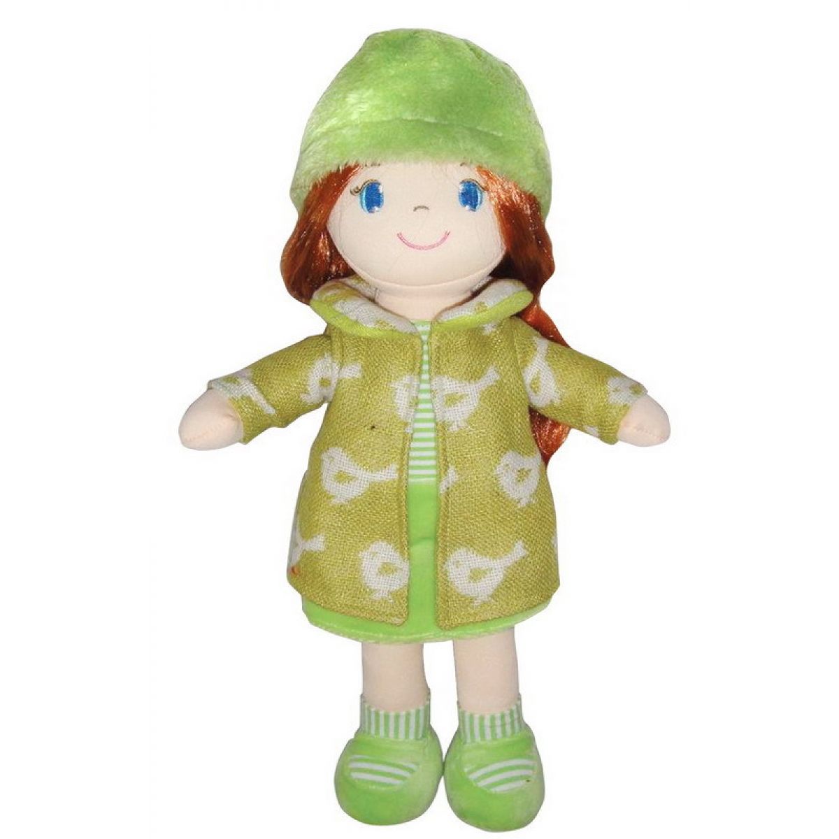 фото Кукла abtoys рыжая в зеленом пальто 36 см