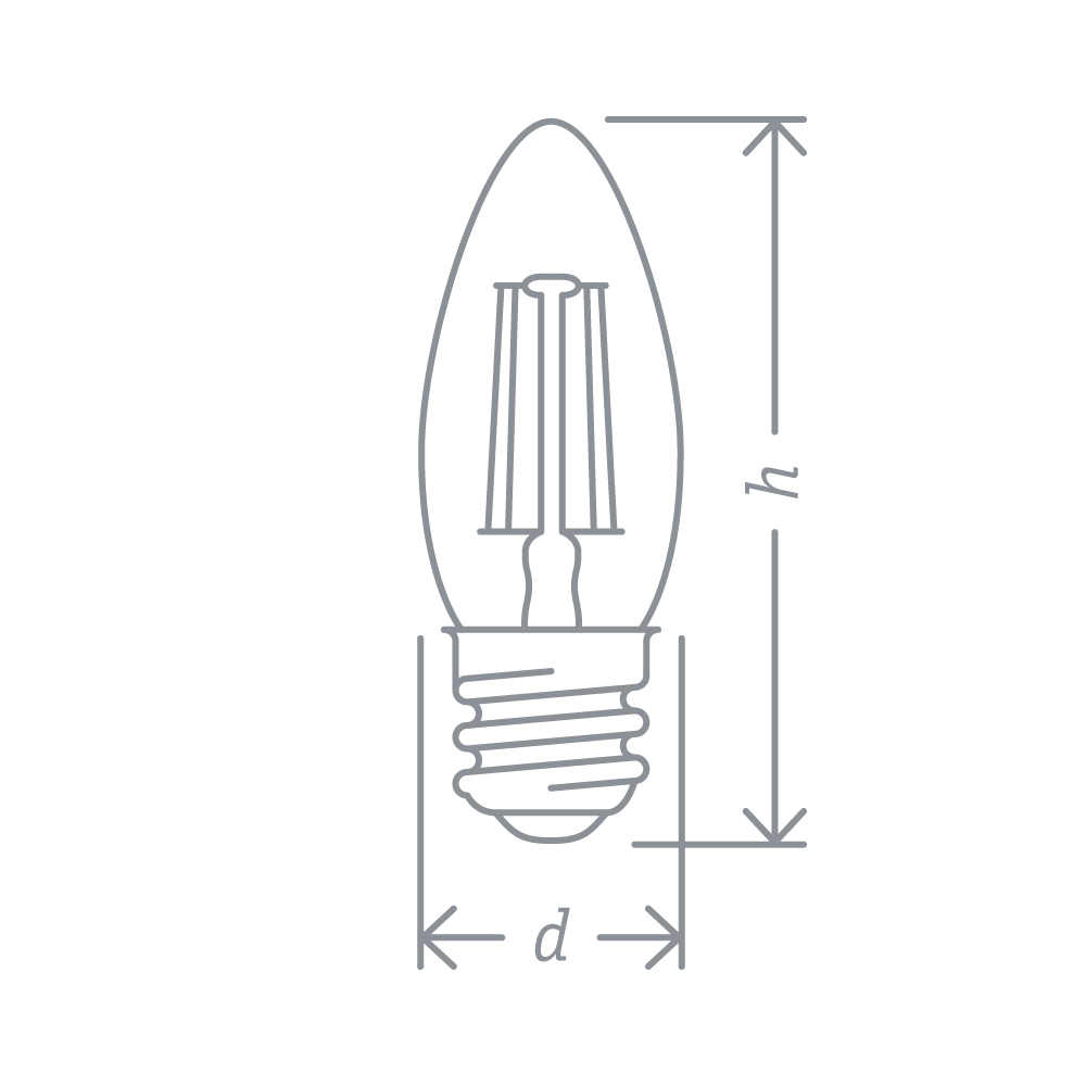 фото Лампа navigator led filament свеча с35 6 вт т е27