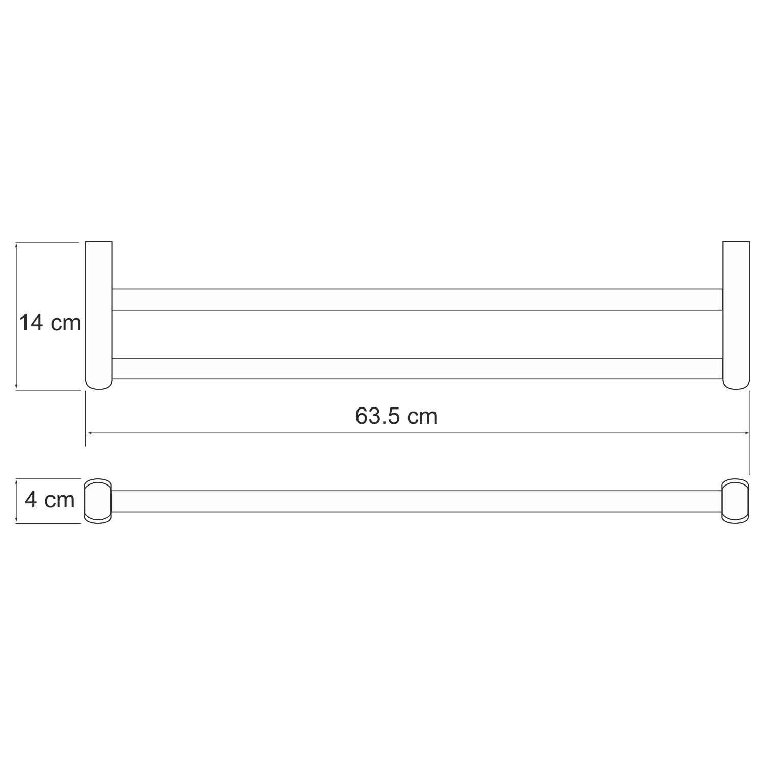 Держатель полотенец двойной штанга Wasserkraft хром - фото 2