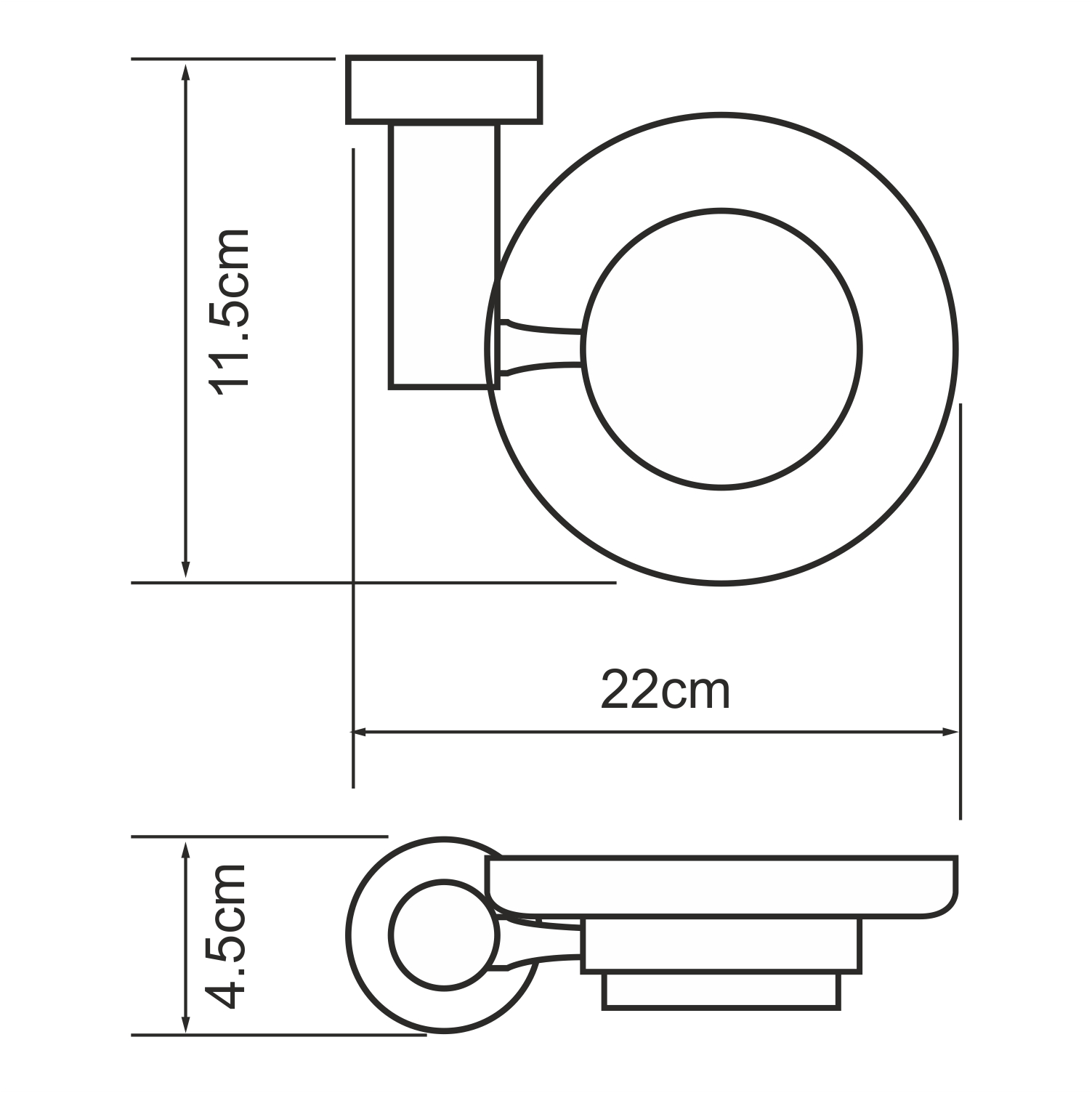 фото Мыльница стеклянная wasserkraft серебряная 13,5х11,5х4,5 см