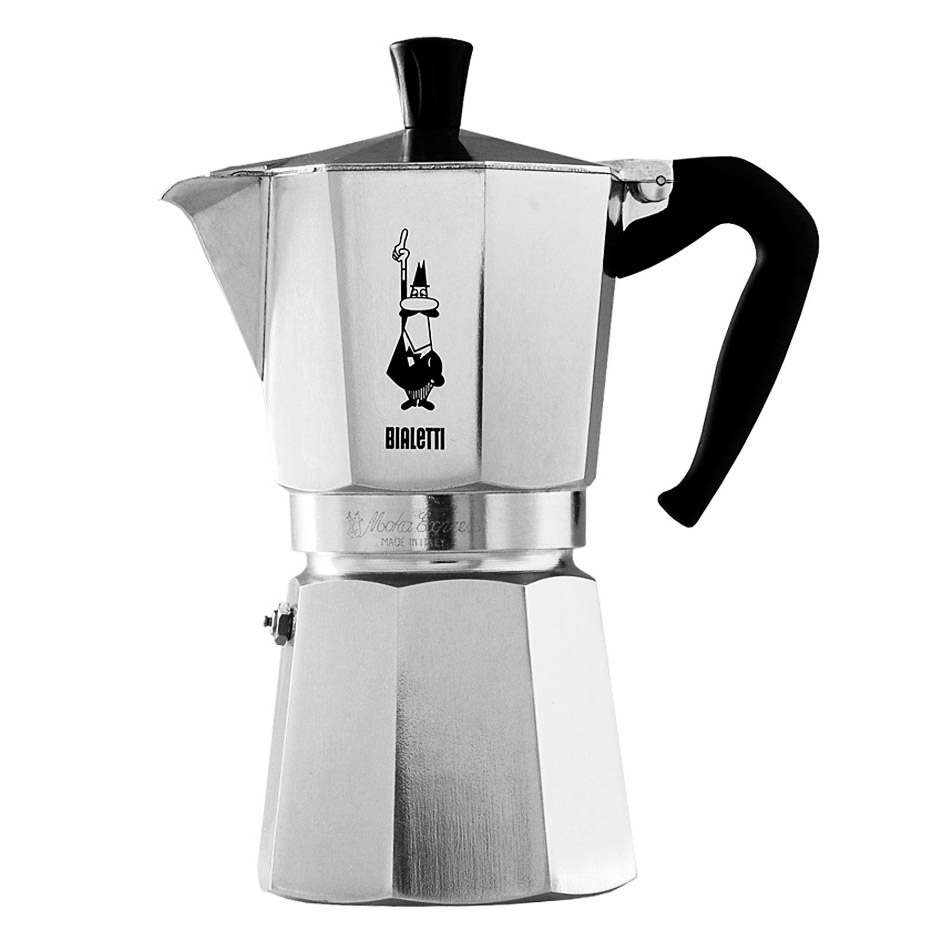 

Кофеварка гейзерная Bialetti Moka Express на 9 чашек, Серебристый;черный