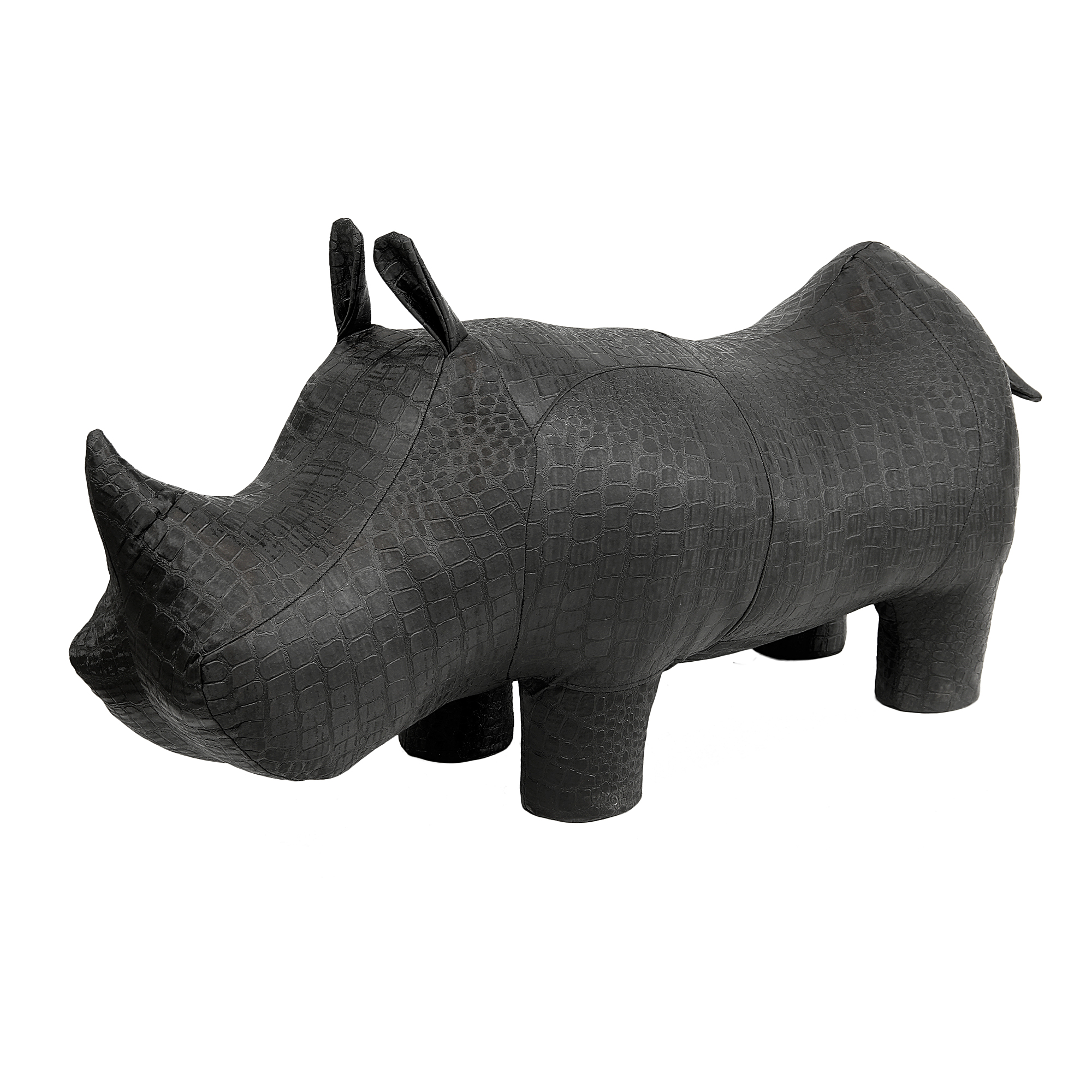 фото Пуф euroson носорог черный 105x42x55