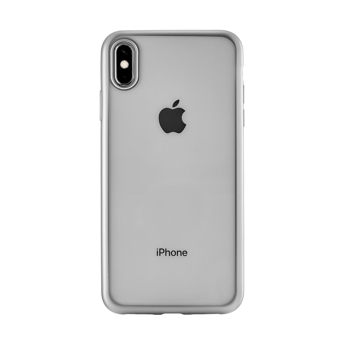 фото Чехол ubear frame case для apple iphone xs max, серебристый