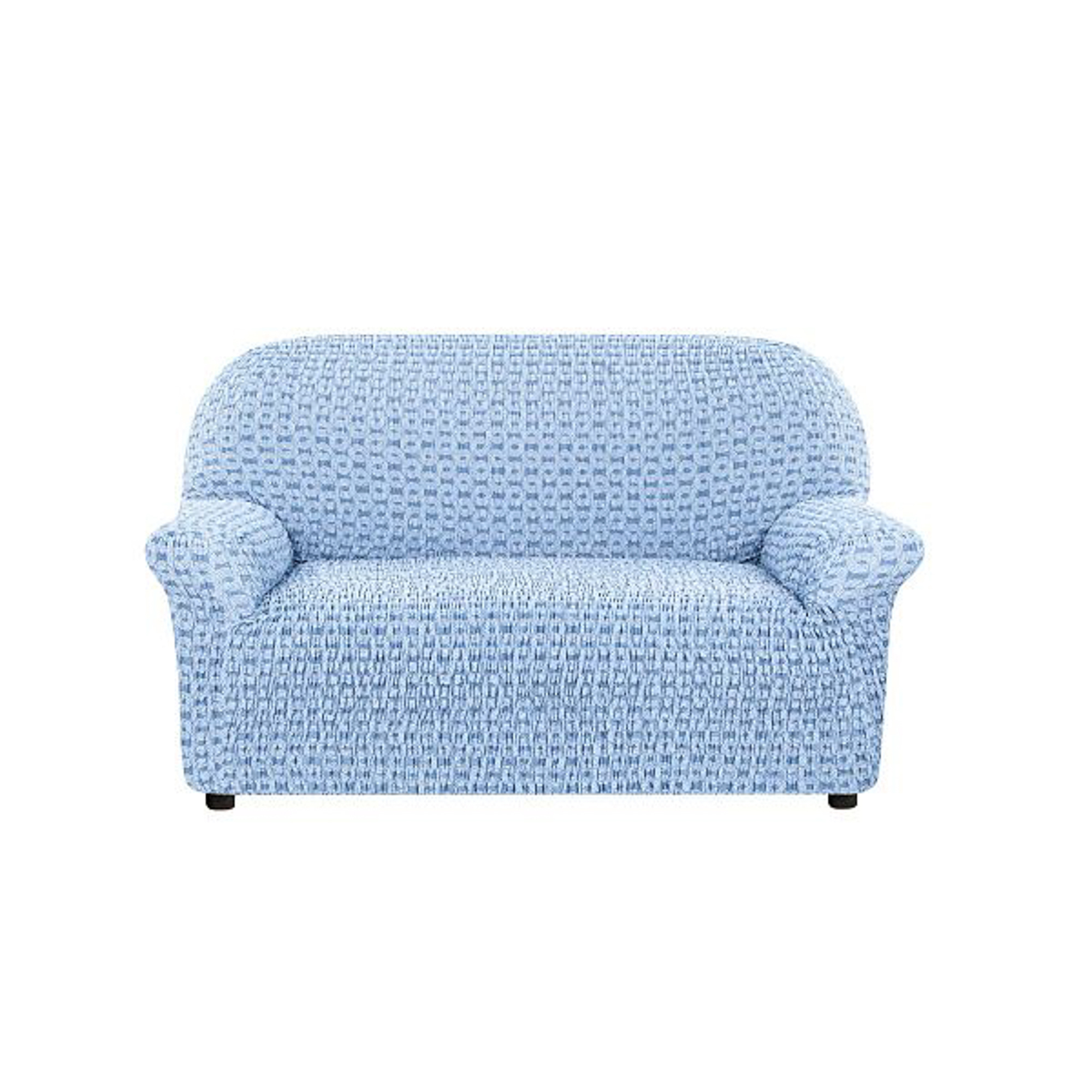 фото Чехол на 2-х местный диван сиена сатурно синий еврочехол