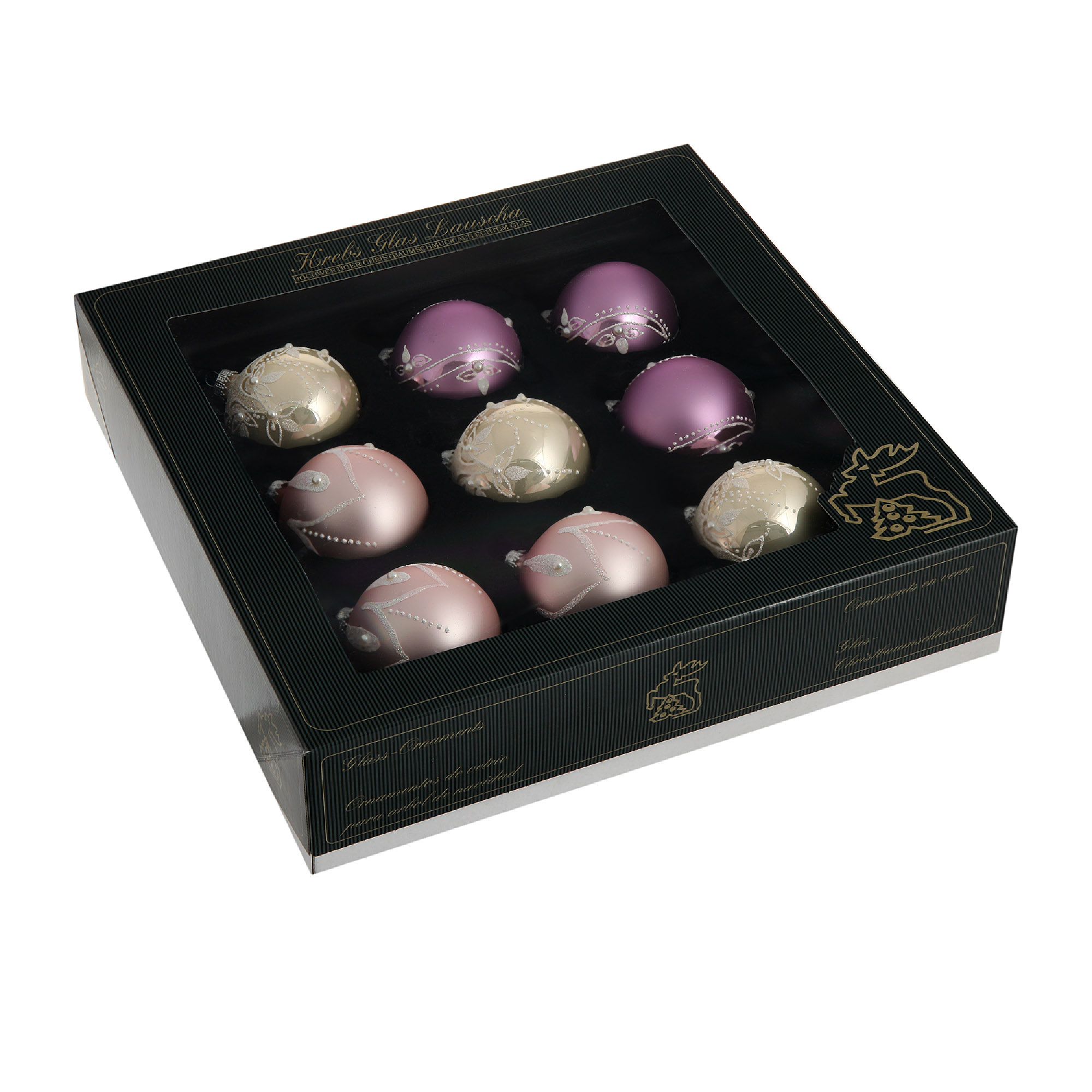 

Набор игрушек на елку Krebs Int 8 см 9 шт