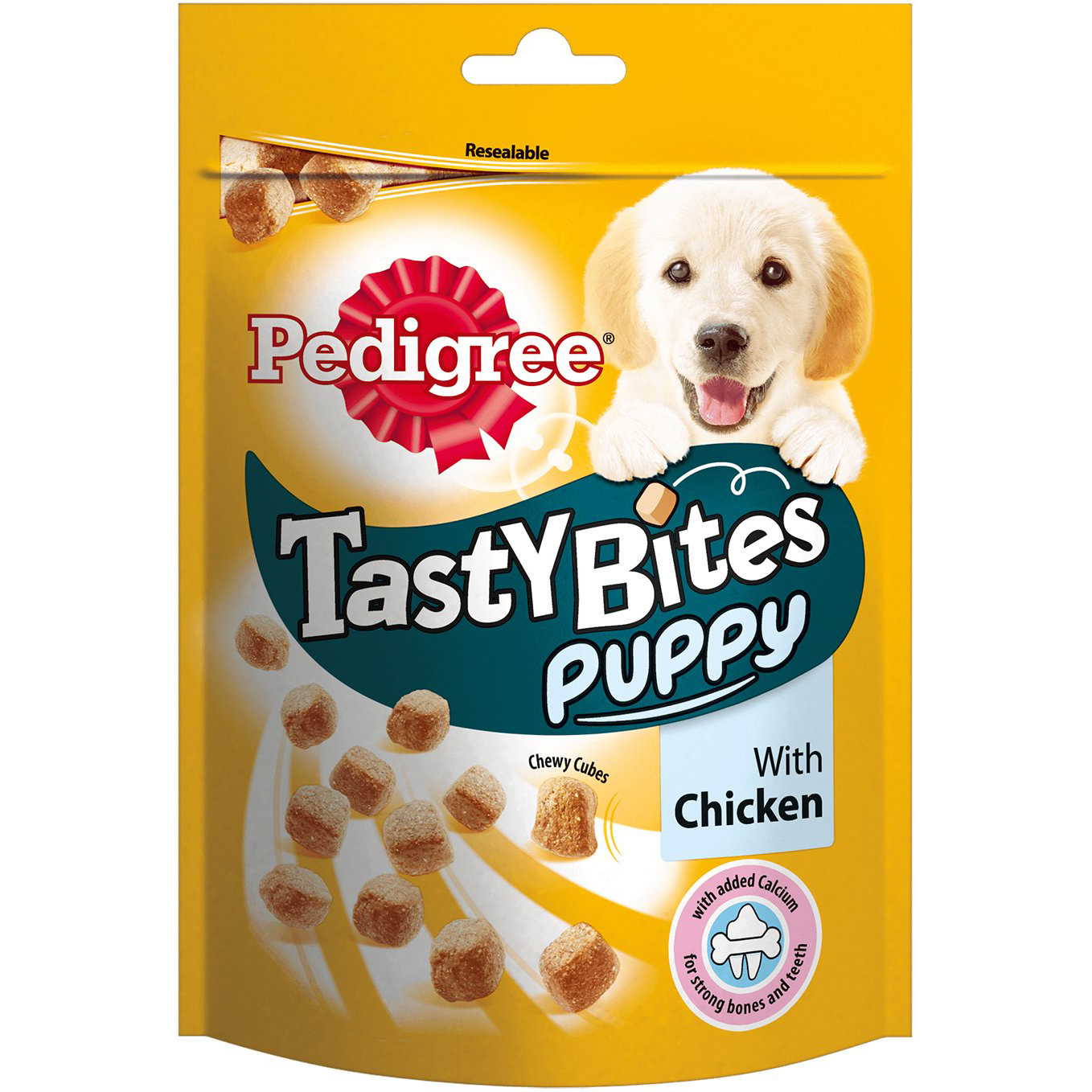 

Лакомство для щенков PEDIGREE Tasty Bites Puppy Ароматные кусочки с курицей 125 г