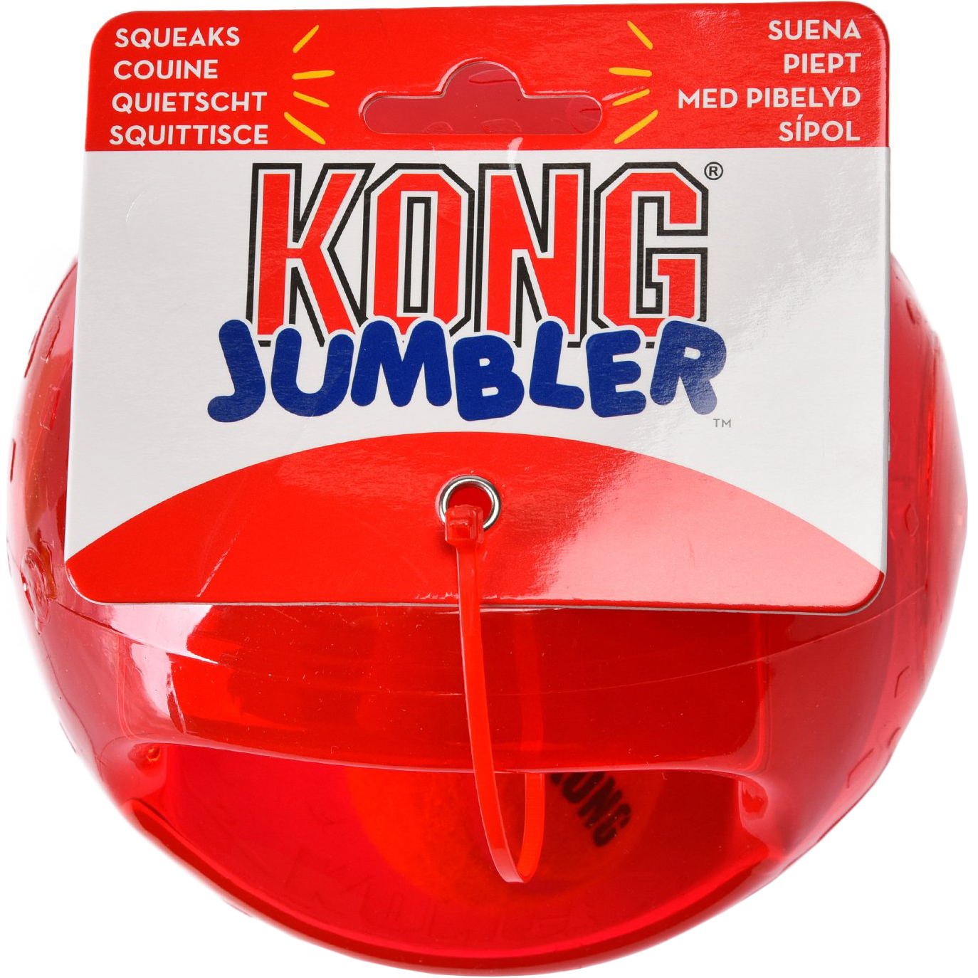 фото Игрушка для собак kong jumbler мячик синтетическая резина 18 см в ассортименте