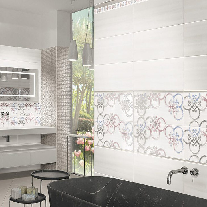 фото Декор paul ceramiche skyfall psfd02 inserto secrets white 25x60 см