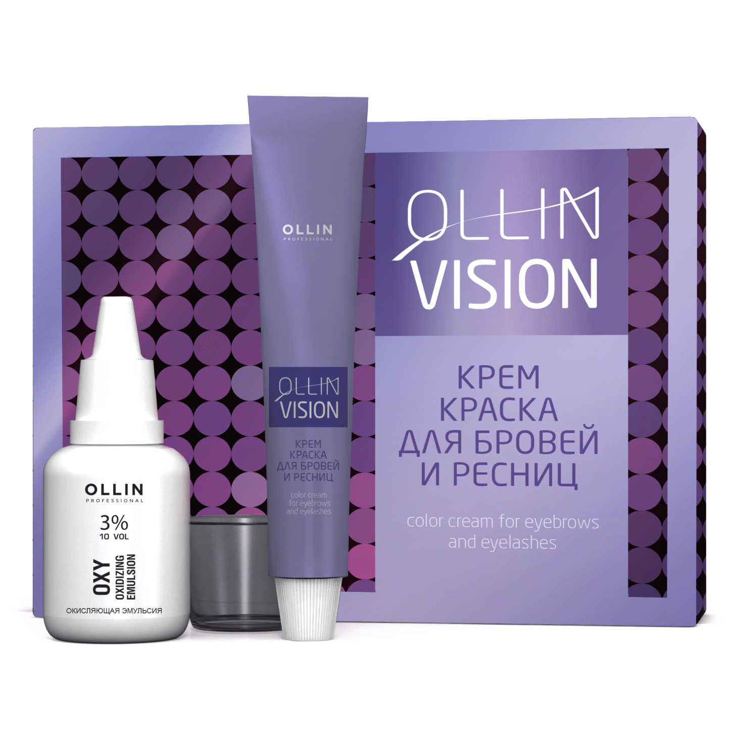 Крем-краска для бровей и ресниц  Ollin Professional Vision Set brown  20 мл