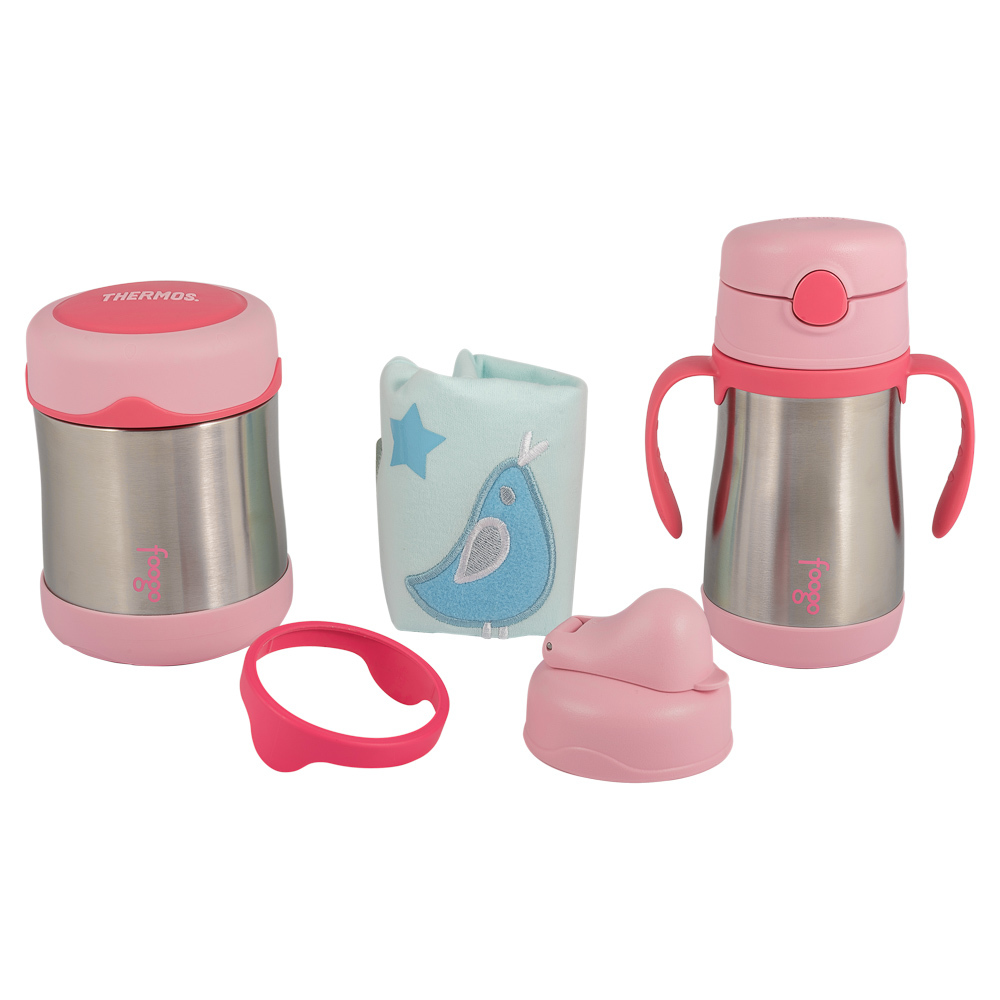 фото Набор thermos b3000+bs535 pk из 2 термоса , 2 крышки,1 ручка-насадка, 1салфетка