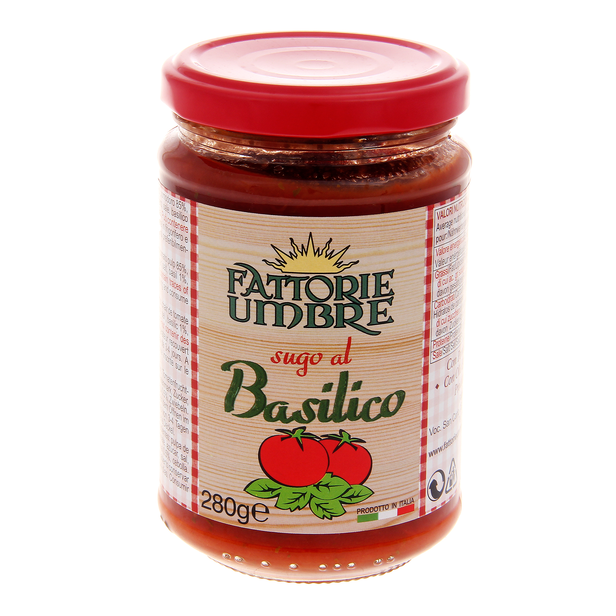 Соус томатный Fattorie Umbre с базиликом 280 г