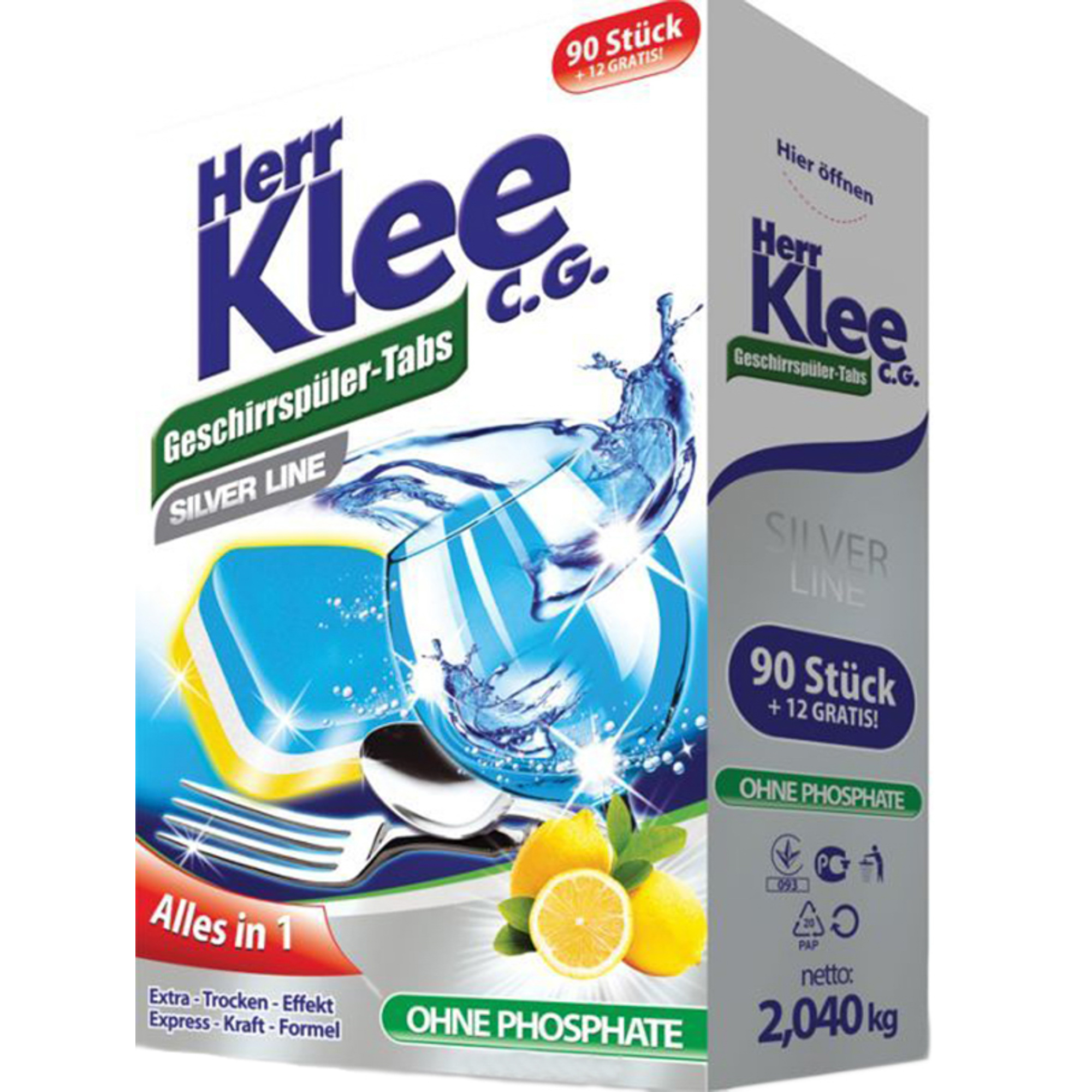 Таблетки для посудомоечной машины Herr Klee Silver Line 102 шт