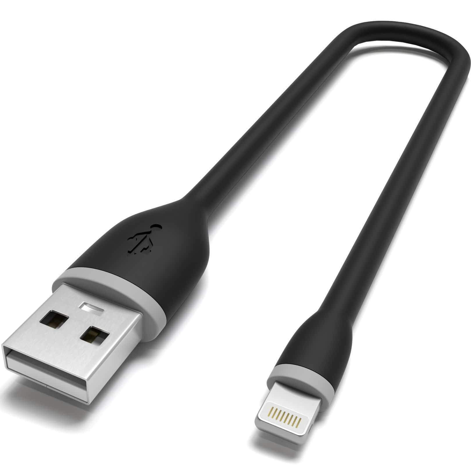 фото Кабель satechi flexible lightning to usb cable 0,25 м черный