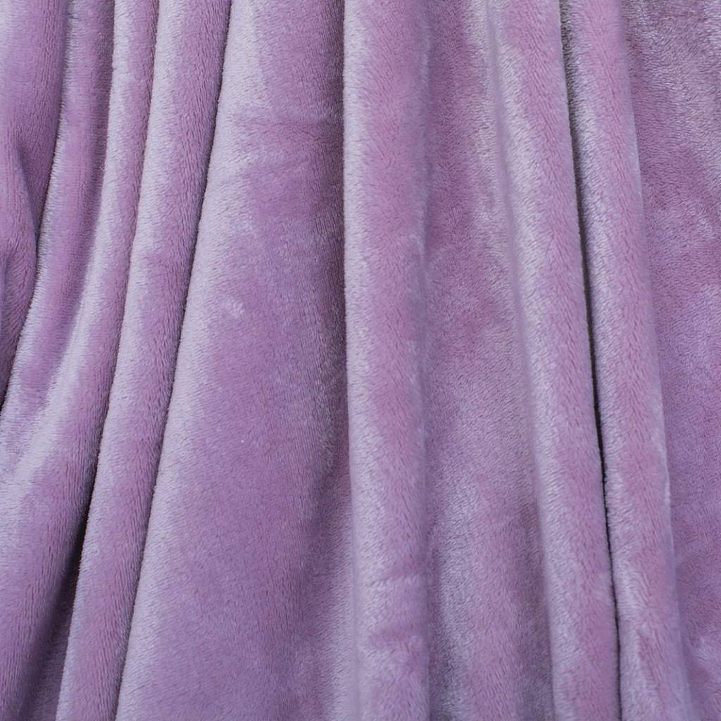 фото Плед sofi de marko 220х240 велсофт с бубонами фиолетовый