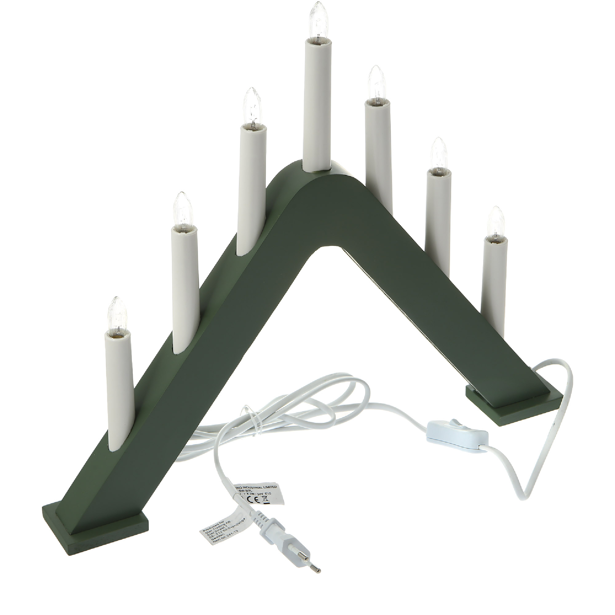 

Подсвечник 7 ламп зелёный System expo/star trading jarve, Зеленый