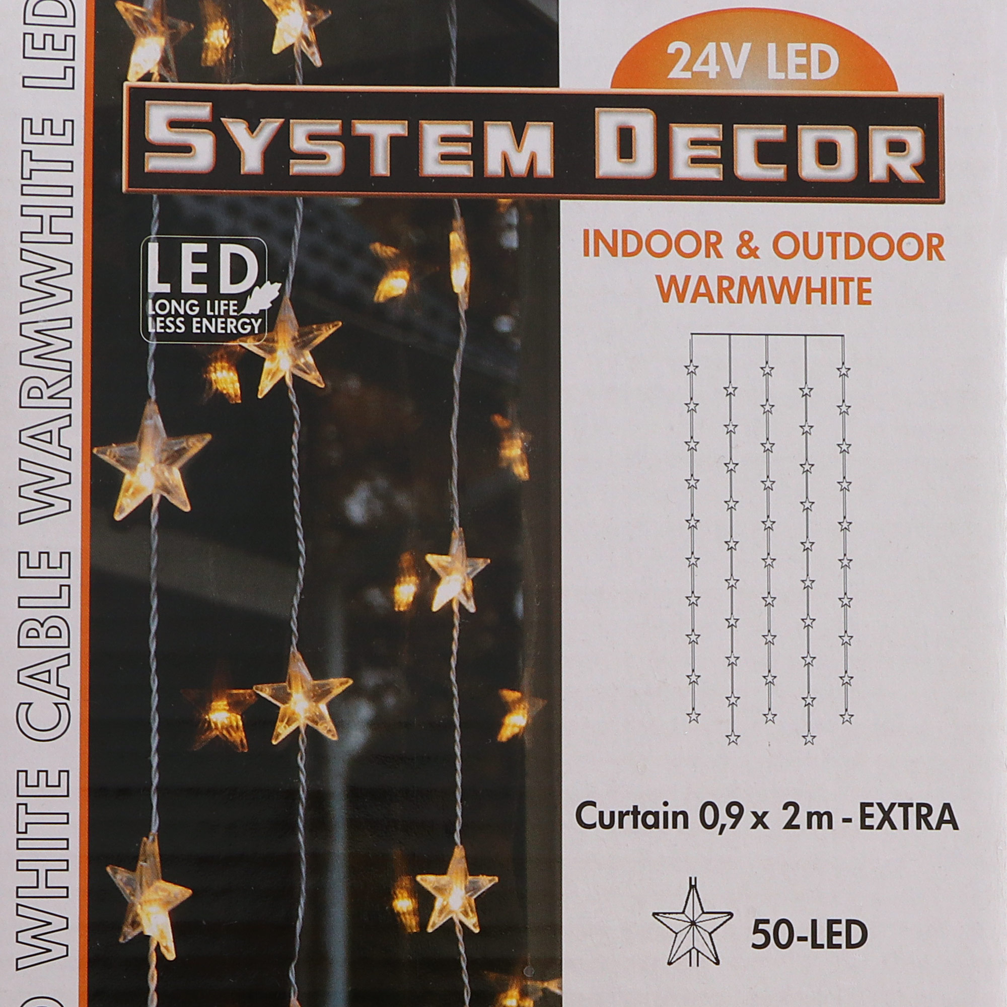 Электрогирлянда System Expo/Star Trading Занавес 200х90 см 50 LED, цвет теплый белый - фото 7