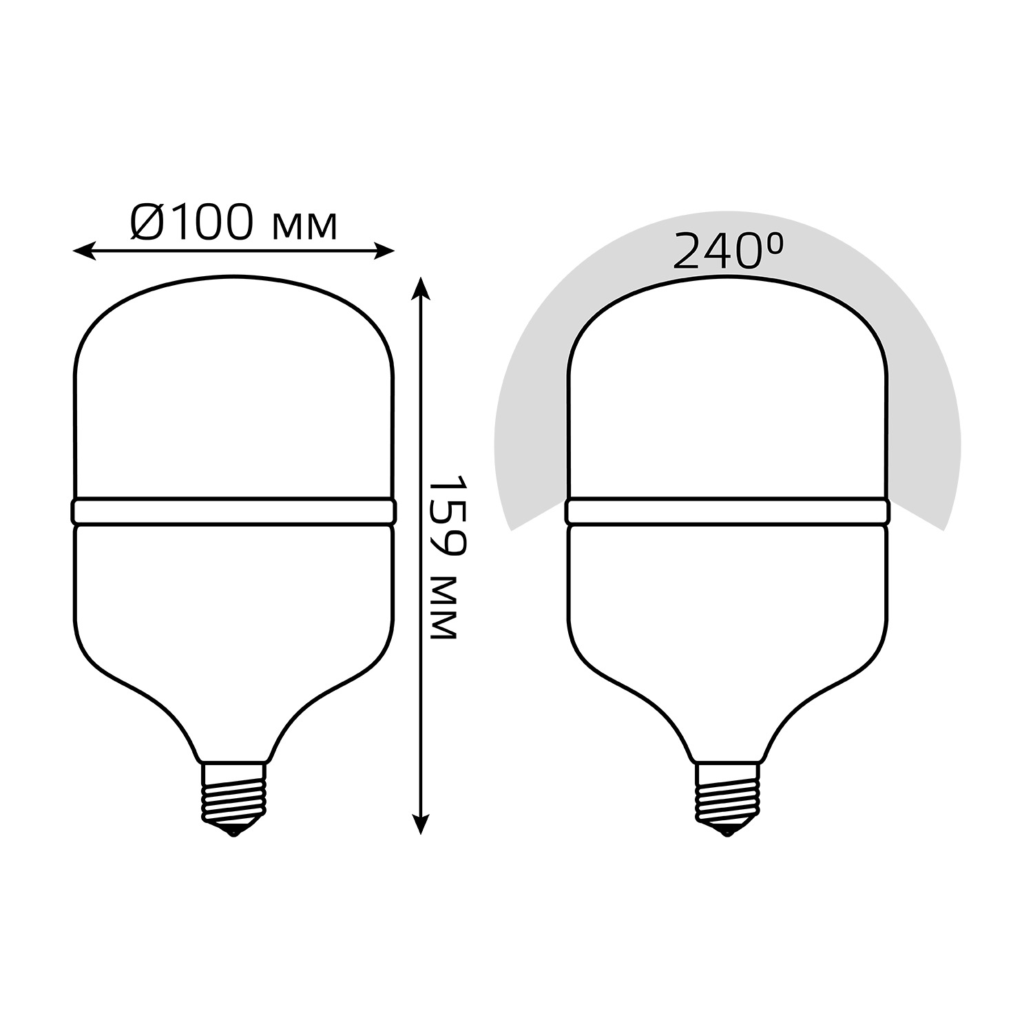 фото Лампа gauss elementary led t100 e27 32w 2700lm 180-240v 6500k 1/20